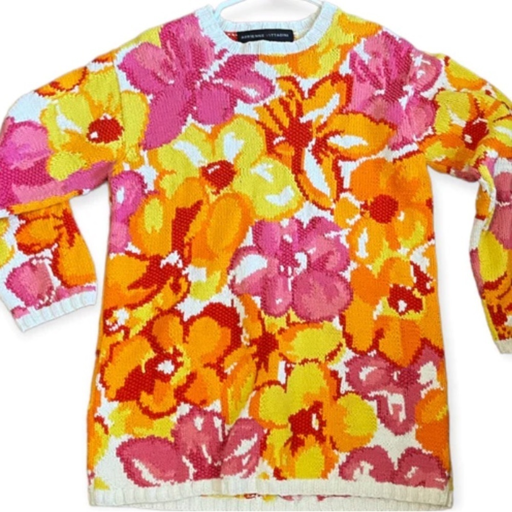 Adrienne Vittadini colorful floral sweater